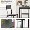 Small Dining Table and 2 Chairs Kitchen Breakfast Set Compact Wooden Metal Bar