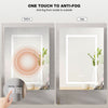 LED Bathroom Add sophistica w/ Demister Lights Touch Switch 3 Colors LED Storage