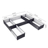 Galvanised Steel Raised Bed Vegetable Flower Garden Planter Trough Grow Box UK