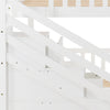 Double Bunk Beds 3FT Single Pine Wooden Bed Kids Sleeper with Slide and Ladder