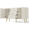 Cabinet Chest of Drawers with Adjustable Shelf Home Storage Cupboard White