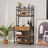 Microwave Stand Retro Kitchen Baker’s Rack Industrial Utility Storage Rack