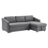 Big Sales! Corner Sofa Bed Pull out Sofabed 3 Seater Recliner Sleeper w/ Storage