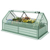 Metal Raised Planter Box Kit Outdoor Planter Bed with Protective Cover-Green