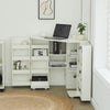 Corner Dressing Table Workstation Foldable Shelf Storage Display Desk Cupbpard