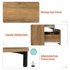 Modern Sideboard Cabinet 6 Drawers Chest of Drawers for Home Storage Dark Oak