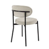 Dusk Mia Sand Matte Velvet & Black Set of 2 Dining Chairs RRP £159