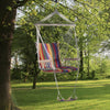 Outdoor Hammock Hanging Rope w/ Footrest Armrest Yard Patio Swing Seat