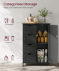 Bathroom Floor Cabinet Free Standing Storage Unit with 4 Drawers & 1 Door