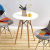 Small White Dia.60cm Round Dining Coffee Table Home Lounge Bar Office Cafes