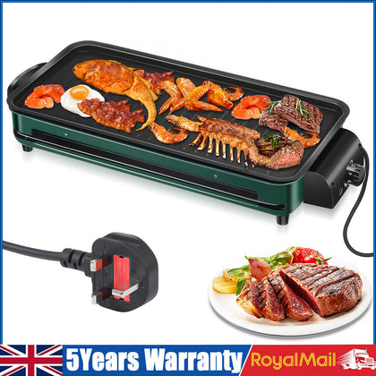 1500W Electric BBQ Grill Hot Plate Smokeless Indoor BBQ Griddle Table top Chnzxg