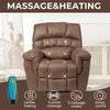 Large PU Electric Lift Rise Recliner Chair Massage Heat Armchair For Disabled