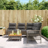 Swpsd Rattan Garden Sofa Set with Cushions 2 Pcs Patio Furniture Seating T5C3