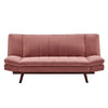 3 Seater Rose Pink Velvet Sofa Bed - Mondaine