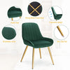 2/4/6x Dining Chairs Velvet Upholstered Seat Chairs Kitchen Home Restaurant Cafe