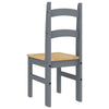 Dining Chairs Room Kitchen Chair 2 pcs Grey Solid Wood Pine