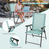 Set of 2 Patio Folding Chairs Portable Sling Back Chairs Outdoor Dining Chairs