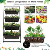 4-Tier Vertical Raised Garden Bed Freestanding Garden Planter 4 Container Boxes