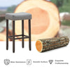 Set of 2 Saddle Bar Stools Backless Counter Stool W/ Upholstered Sponge Cushion