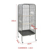 Tall 146cm Bird Cage Parrot Cage 4 Wheel Budgie Canary Finch Cockatoo Play Stand