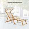 Outdoor Camping Chair Folding Chaise Lounge Chair w/Adjustable Canopy