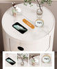 Plastic Storage Cabinet Floor Standing Round Cupboard Bedside Table Nightstand