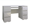 White High Gloss Dressing Table 6 Drawers Vanity Makeup/Computer Table Desk