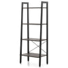 4-Tier Industrial Bookshelf Free Standing Display Shelf Storage Rack for Bedroom