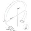 2M/2.2M/2.4M Removable Round Wedding Arch Metal Backdrop Flower Garland Frame
