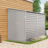 Metal Garden Shed, Lockable Tool Storage House Lean to Shed with Double Doors UK