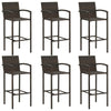 7 Piece Garden Bar Set Brown