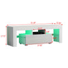Modern White 130cm TV Unit TV Cabinet Stand High Gloss Door Matt RGB LED Lights