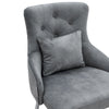 Grey Dining Chairs Velvet Set Padded Seat Metal Legs Kitchen Chair Home Office