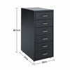 3-10 Drawers Metal Office Filing Cabinet Drawer Unit on Castors Cupboard Wheeled