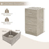 Storage Organizer 3-Drawer Chest Set of 2 Night Stand w/3 Drawers-Grey