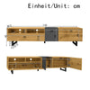 Wooden TV Stand TV Unit Cabinet with Open Shelves 3 Door 170cm for up to 70 Inch