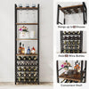 Tribesigns 20 Bottle Wine Bakers Rack, 9 Tier Freestanding Wine Rack,Brown