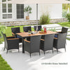 9 PCS Patio Dining Conversation Set with Umbrella Hole Seat Cushion Navy