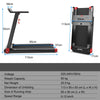 Foldable Electric Treadmill with APP Control & LED Display-Red