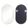 Black/Gold Bedroom Bathroom Wall Mounted Thin Mirror Wash Basin Dressing Mirror