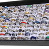 100pcs Stainless Steel Rings Mixed Styles for Men & Women