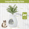 Smart Plant Cat Litter Box Electronic Odor Removal & Sterilization w/ Faux Plant