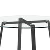 Round Tempered Glass Dining Table 2-4 Seater Living Room Kitchen Dinner Table UK