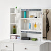 Dressing Table Wood Makeup Desk with Slide Mirror 5 Drawers Stool Bedroom White
