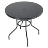 Garden Table Folding Mesh Chair Balcony Coffee Bistro Furniture w/ Umbrella Hole