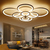 LED Ceiling Light 3/5/6/8 Rings Chandelier Lamp Living Room Bedroom Pendant Lamp