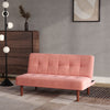 Modern Sofa Bed 2 Seater Pink Fabric Couch Settee Recliner Sleeper Living Room