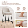 2X Breakfast Bar Stools Thickened Pad Linen Dining Chairs for Counter Kitchen