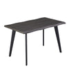 Modern Wood Dining Table and 4 chairs Set Kitchen Dining room Table Metal Legs