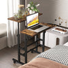 2-Tier Adjustable Standing Desk Mobile Sit Stand Desk Office Laptop Cart